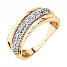 Кольцо из лимонного золота TALANT КФ 934ЖЗ с цирконием КФ 934ЖЗ фото